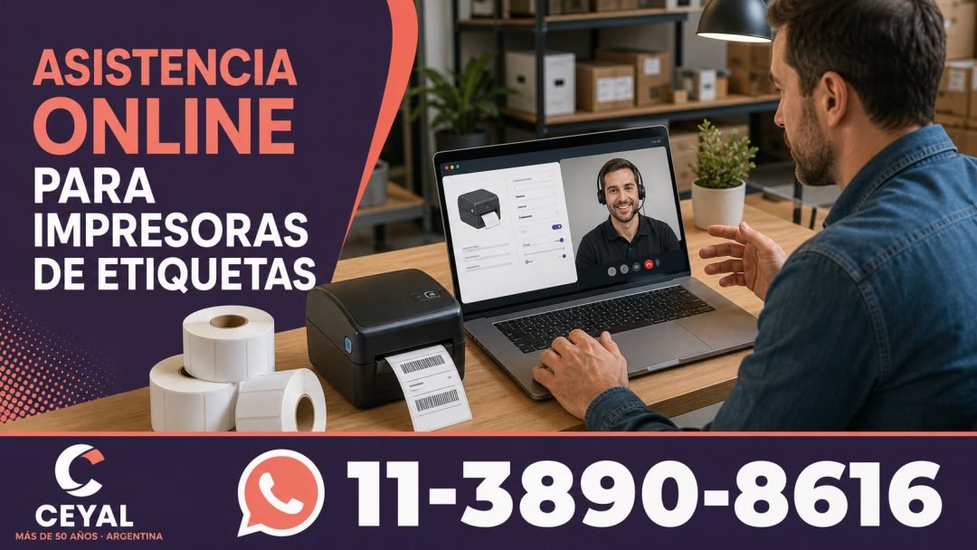 Asistencia online para impresoras de etiquetas desde cualquier lugar