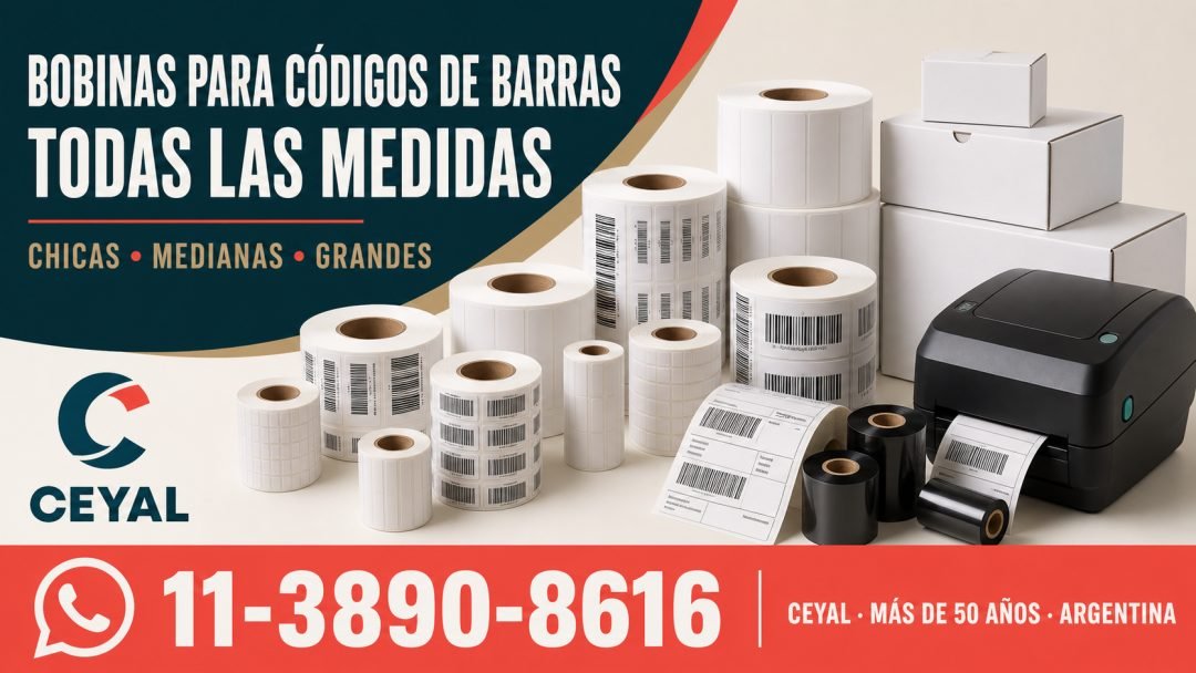 Bobinas para códigos de barras en todas las medidas