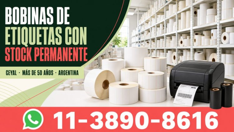 Bobinas de etiquetas con stock permanente