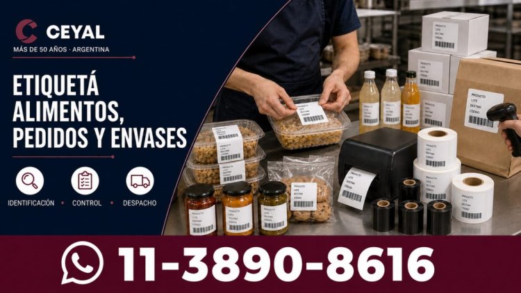 Etiquetá alimentos, pedidos y envases