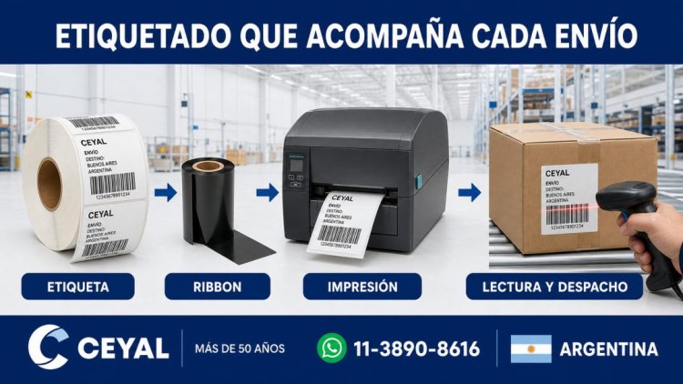 Sistema de etiquetado que acompaña cada envío