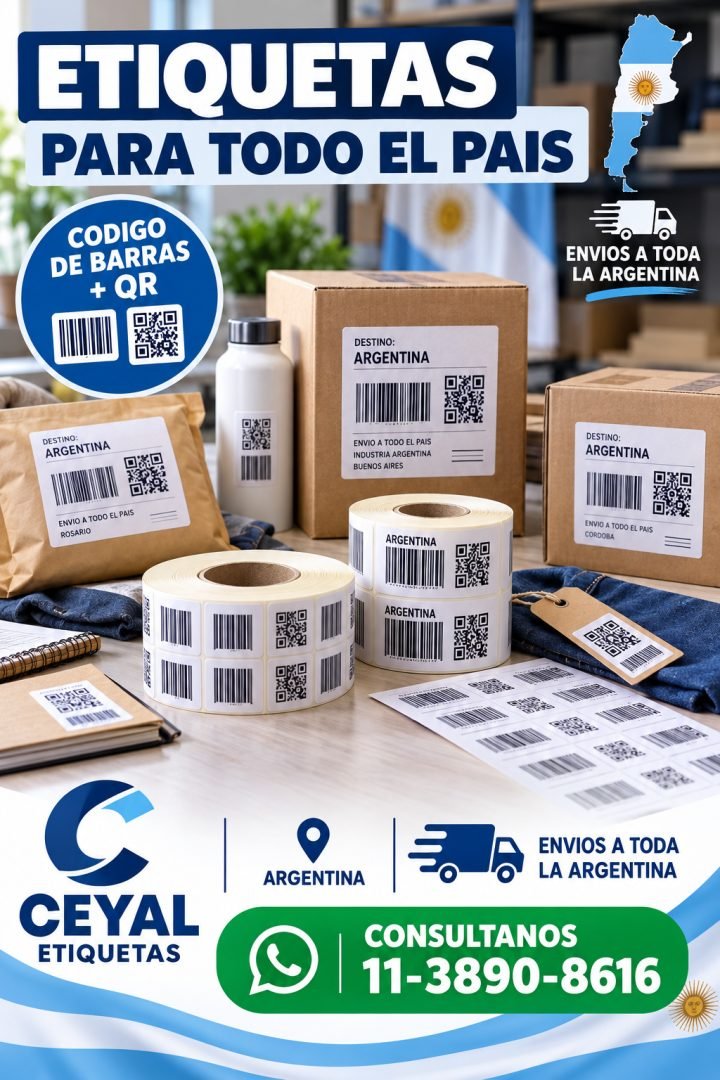 Etiquetas para todo el pais con codigo de barras y QR