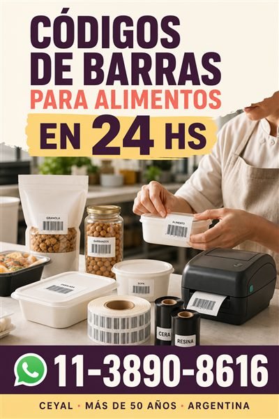 Códigos de barras para alimentos en 24 hs