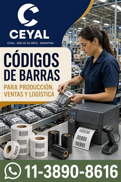 Códigos de barras para producción, ventas y logística