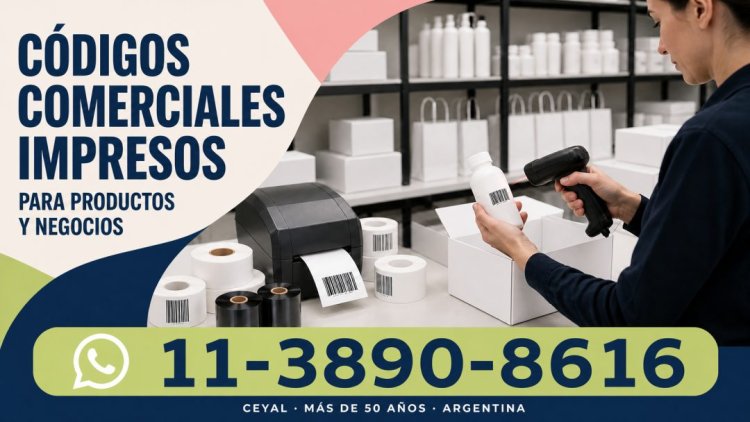 Códigos comerciales impresos para productos y negocios