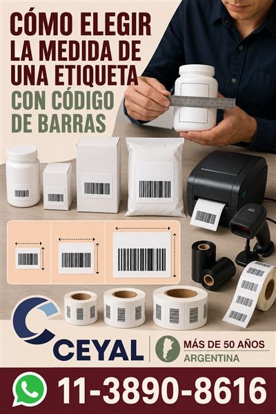 Cómo elegir la medida de una etiqueta con código de barras