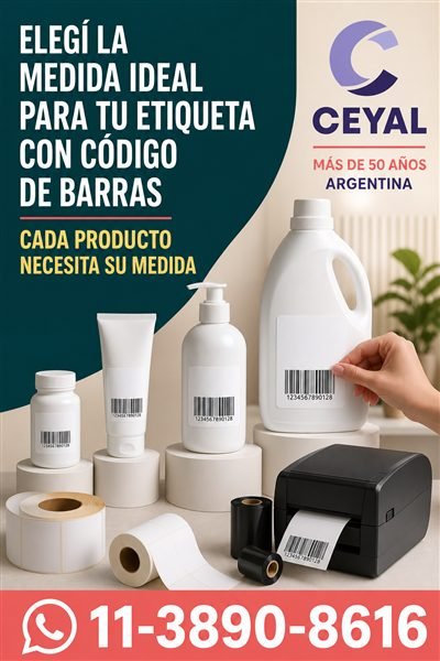 Elegí la medida ideal para tu etiqueta con código de barras