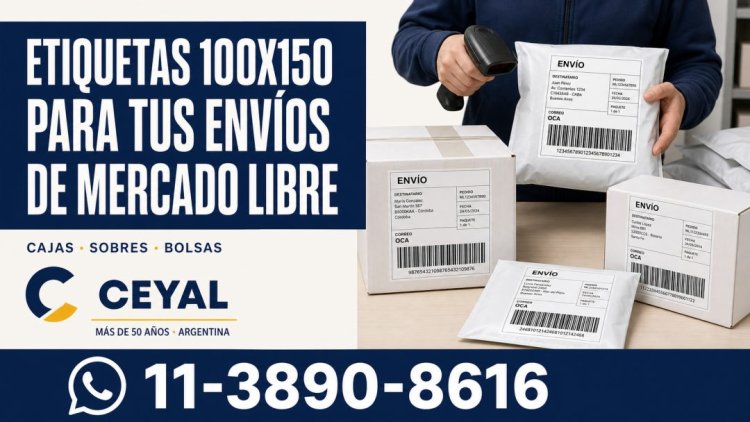 Cómo etiquetar paquetes para enviar por Mercado Libre con etiquetas 100x150