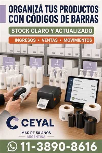 Organizá tus productos con códigos de barras y mantené el stock actualizado