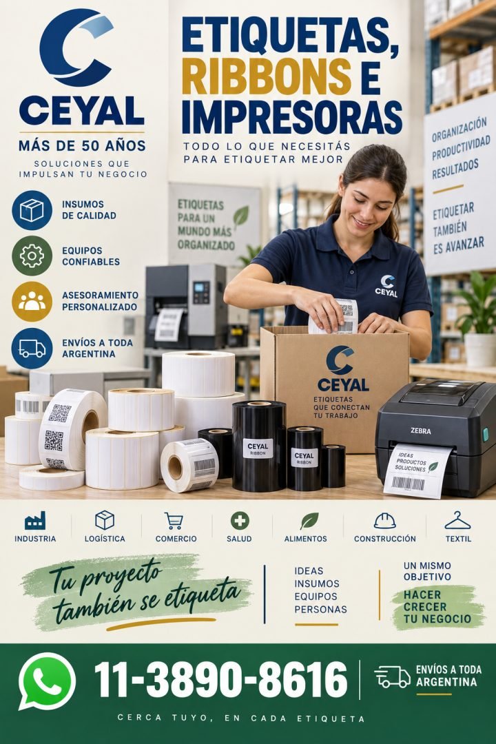 ETIQUETAS, RIBBONS E IMPRESORAS