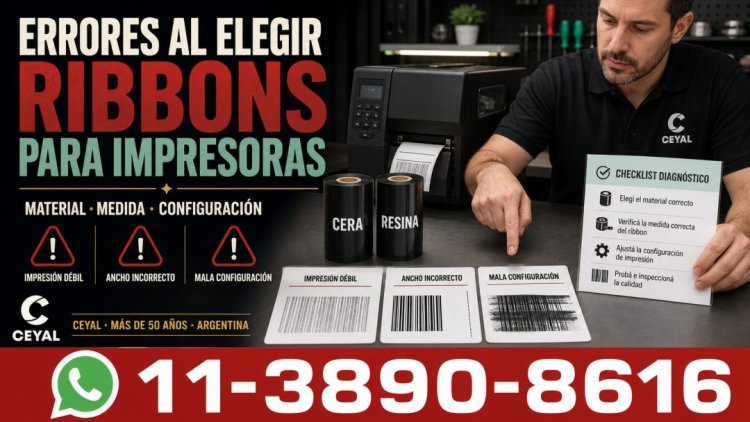Errores frecuentes al elegir ribbons para impresoras térmicas