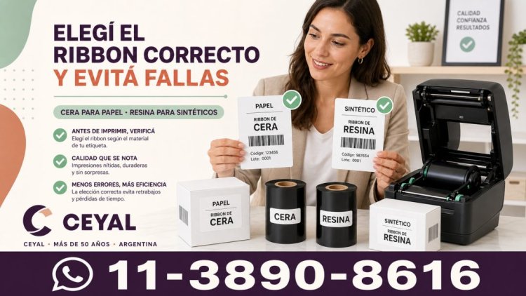 Elegí el ribbon correcto y evitá fallas de impresión