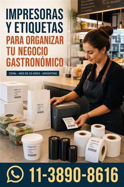 Impresoras y etiquetas para organizar tu negocio gastronómico