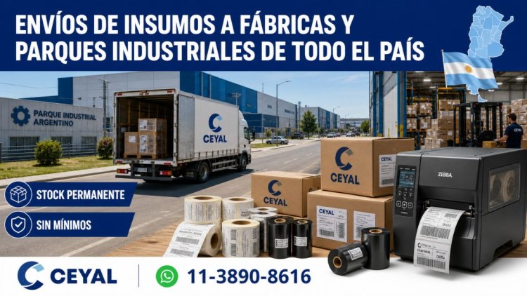 Envíos de insumos a fábricas y parques industriales de todo el país