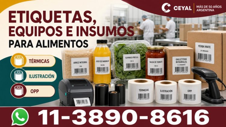 Etiquetas, equipos e insumos para alimentos