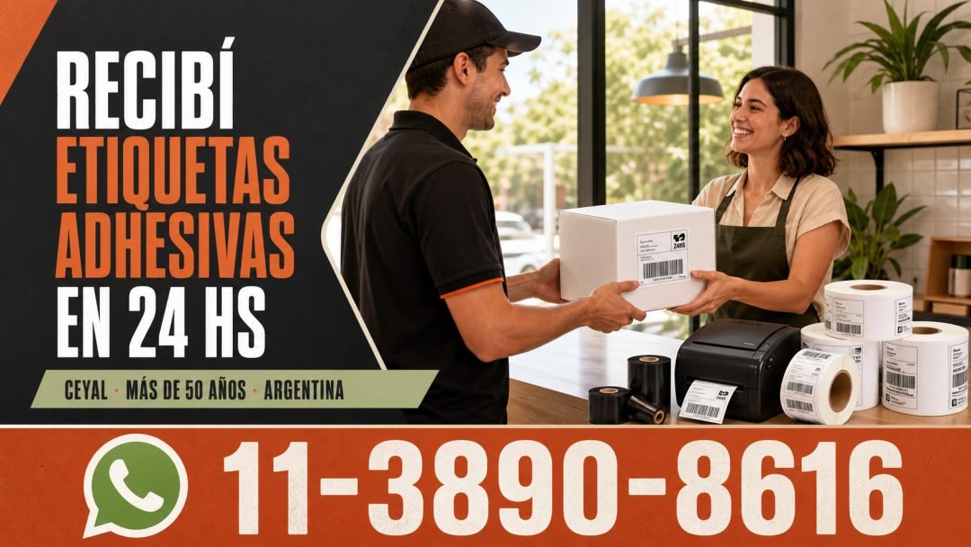 Recibí etiquetas adhesivas en 24 hs