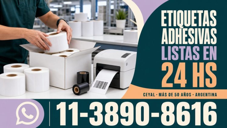 Etiquetas adhesivas listas en 24 hs