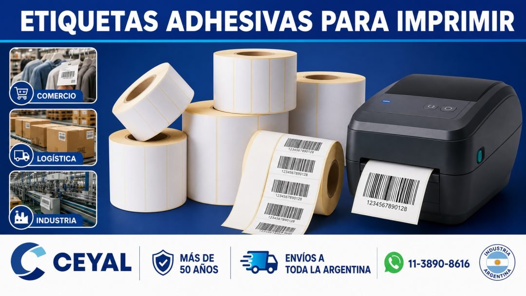 Etiquetas adhesivas para imprimir: practicidad para cualquier rubro
