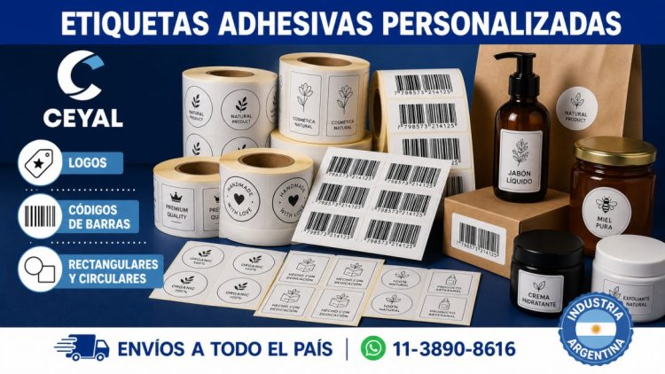 Etiquetas adhesivas personalizadas para todos los rubros