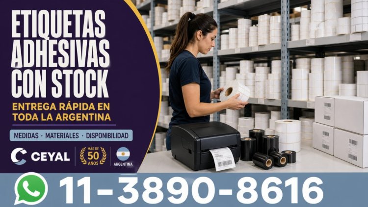 Etiquetas adhesivas con stock para entrega rápida en toda la Argentina