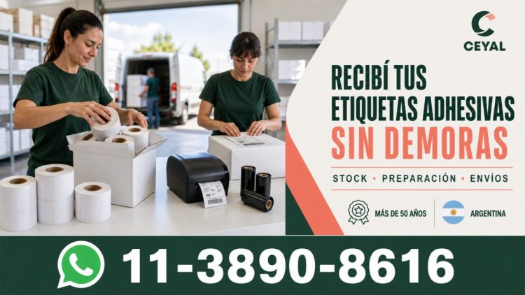 Recibí tus etiquetas adhesivas sin demoras
