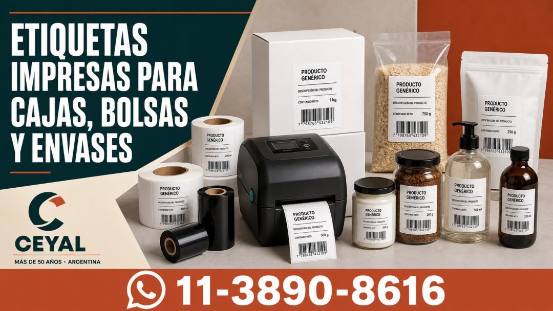Identificá cajas, bolsas y envases con etiquetas impresas