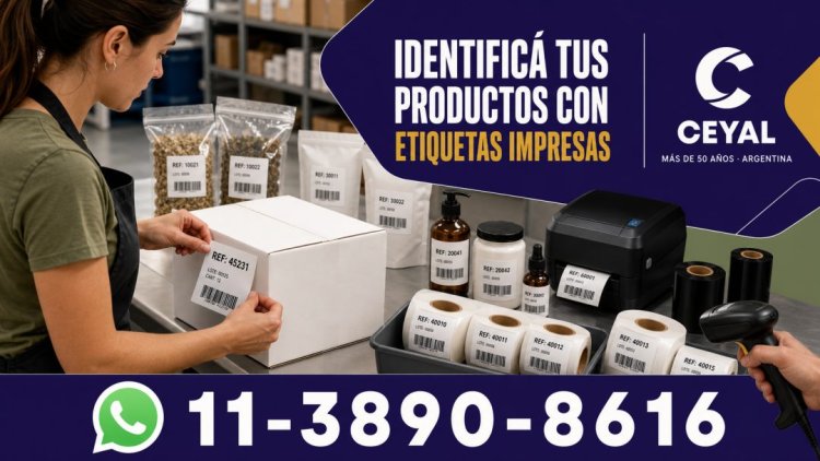 Identificá tus productos con etiquetas impresas