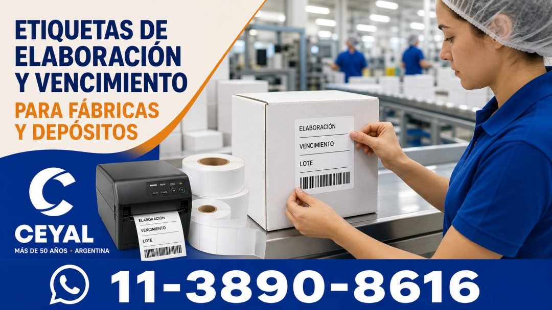 Etiquetas para controlar elaboración y vencimiento en fábricas y depósitos