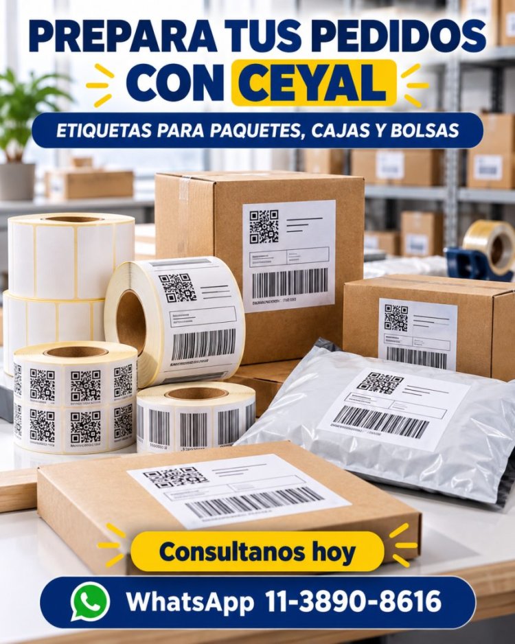 Paquetes y rollos de etiquetas para envios