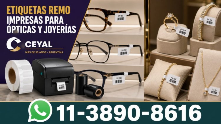 Etiquetas impresas para ópticas y joyerías