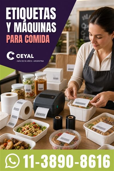Etiquetas y máquinas para comida