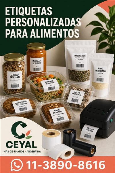 Etiquetas personalizadas para alimentos