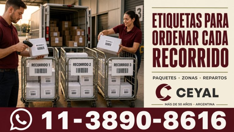 Etiquetas para ordenar cada recorrido