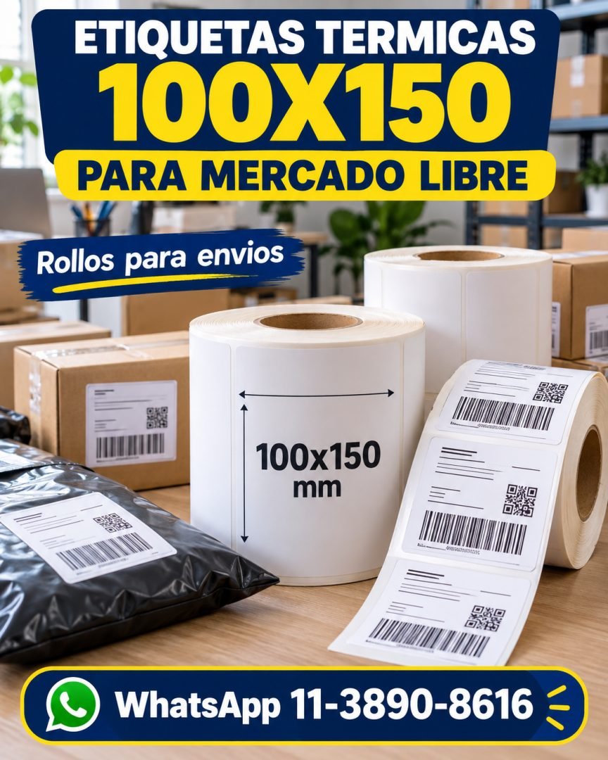 Etiquetas térmicas 100x150 para Mercado Libre