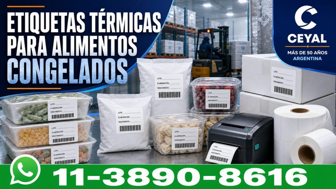 Etiquetas térmicas para alimentos congelados