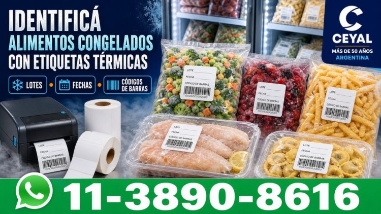 Identificá alimentos congelados con etiquetas térmicas