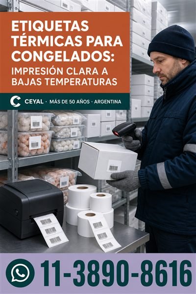 Etiquetas térmicas para congelados: impresión clara a bajas temperaturas