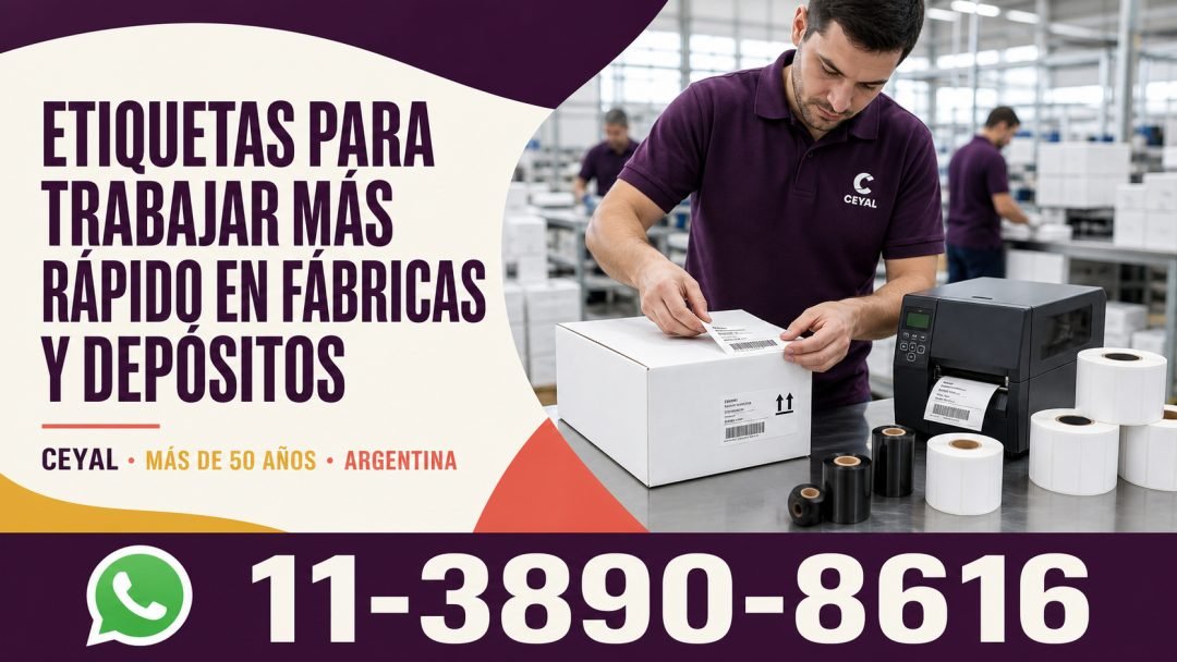 Etiquetas para trabajar más rápido en fábricas y depósitos