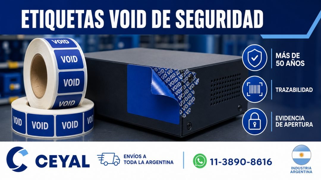 Etiquetas VOID de seguridad: protección y trazabilidad