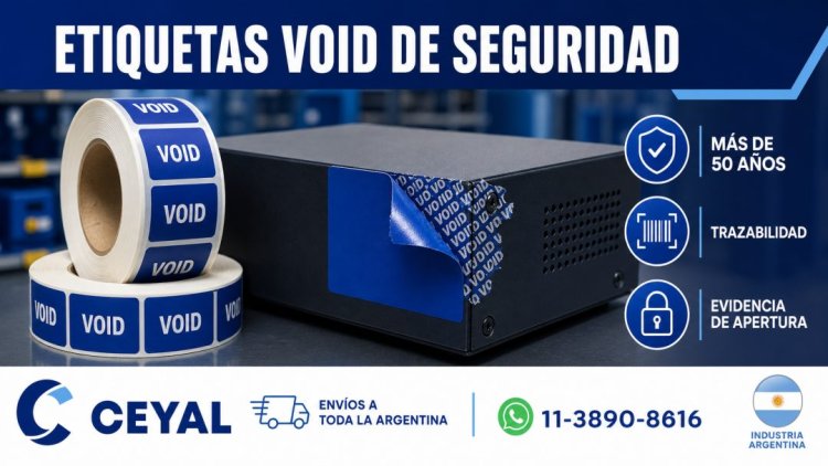 Etiquetas VOID de seguridad: protección y trazabilidad