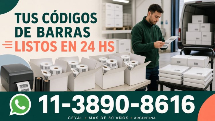 Tus códigos de barras listos en 24 hs