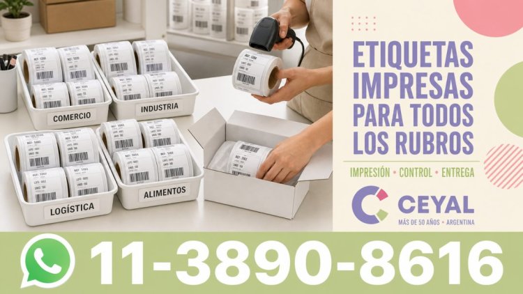 Etiquetas impresas para todos los rubros