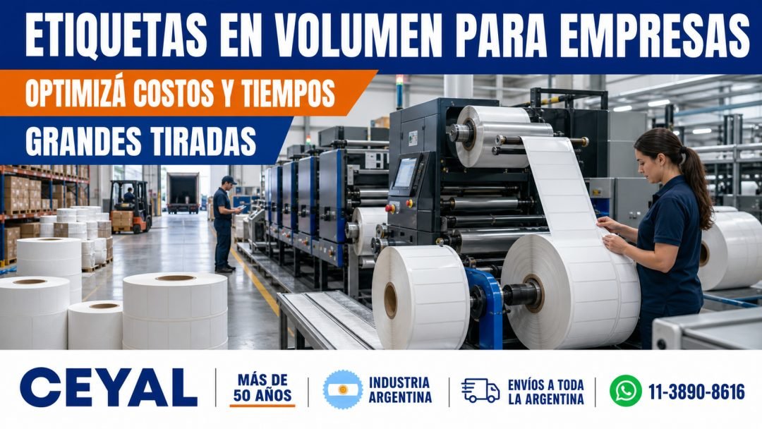 Impresión de etiquetas en volumen para empresas