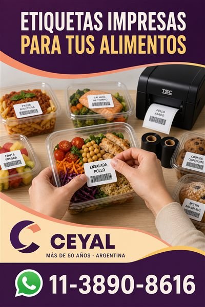 Etiquetas impresas para tus alimentos