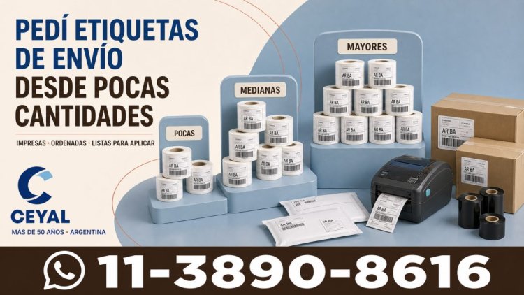 Pedí etiquetas de envío desde pocas cantidades