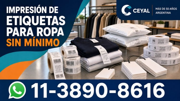Impresión de etiquetas para ropa sin mínimo