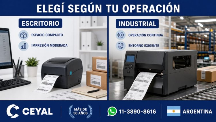 Comparación entre impresora de escritorio e industrial