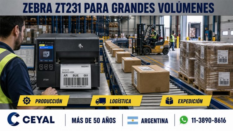 Zebra ZT231 para producción, logística y expedición