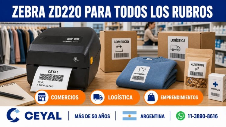 Zebra ZD220 para comercios, logística y emprendimientos