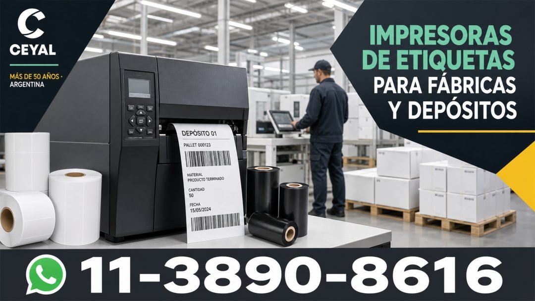Impresoras de etiquetas para fábricas y depósitos